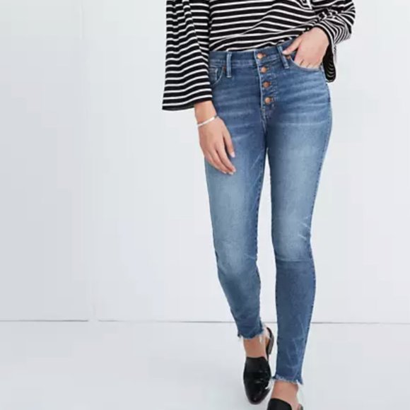 Madewell Denim - Madewell 10” High Rise Jeans Exposed Button Fly Size 28
